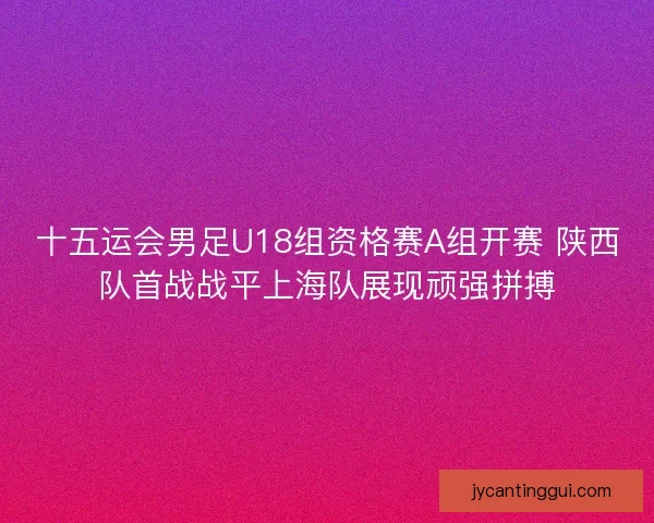十五运会男足U18组资格赛A组开赛 陕西队首战战平上海队展现顽强拼搏